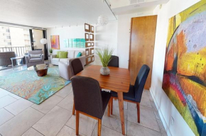 Artsy 32nd Floor Condo with Modern Furnishings & Gorgeous Ocean Views condo